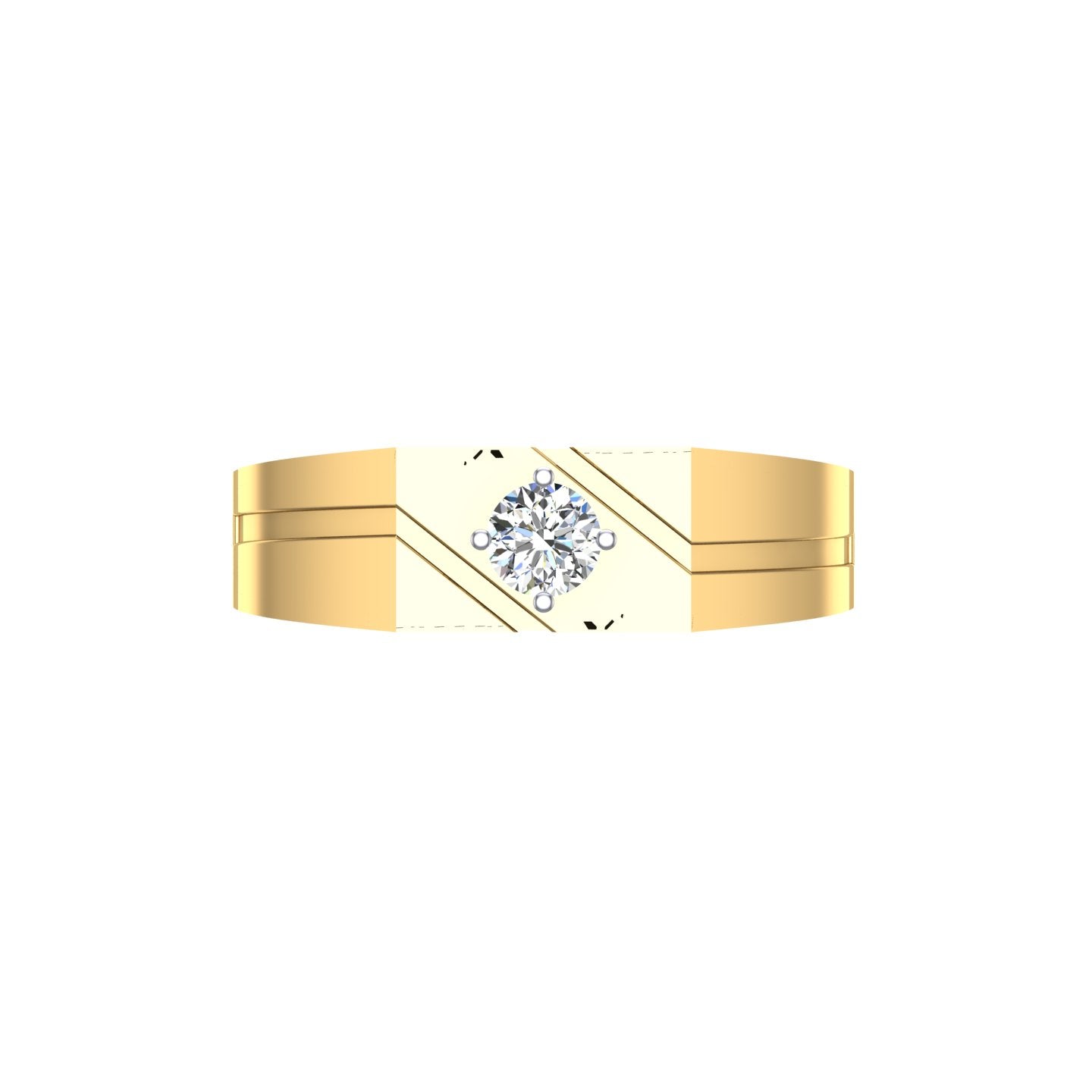 Titan Crest Solitaire Ring