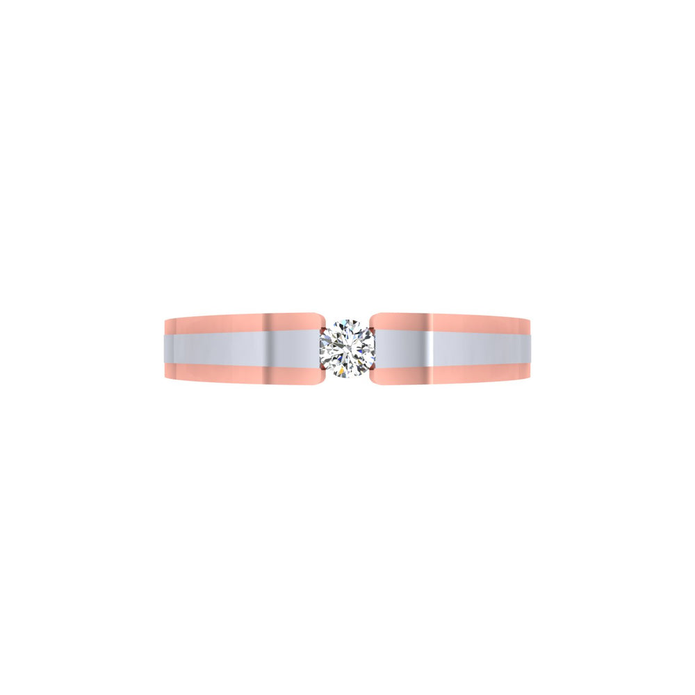 Fusion Bridge Solitaire Gents Ring