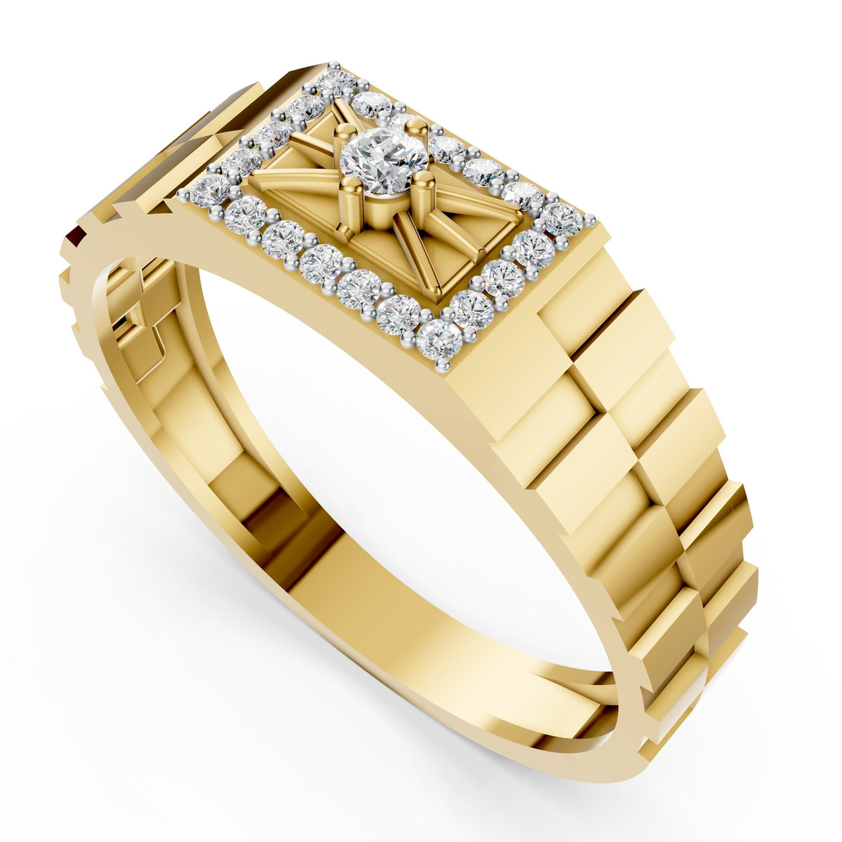 Royal Fortress Diamond Gents Ring