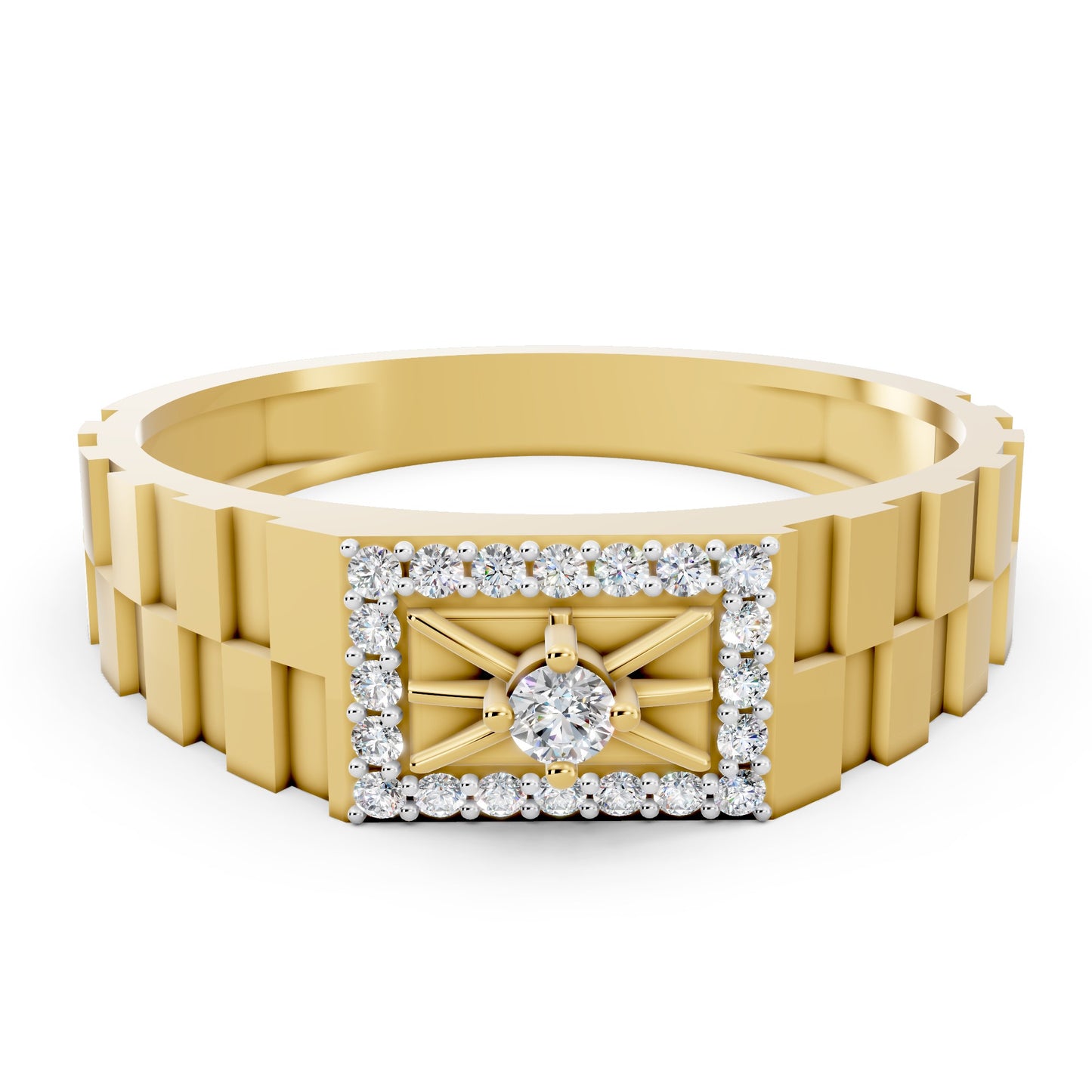 Royal Fortress Diamond Gents Ring