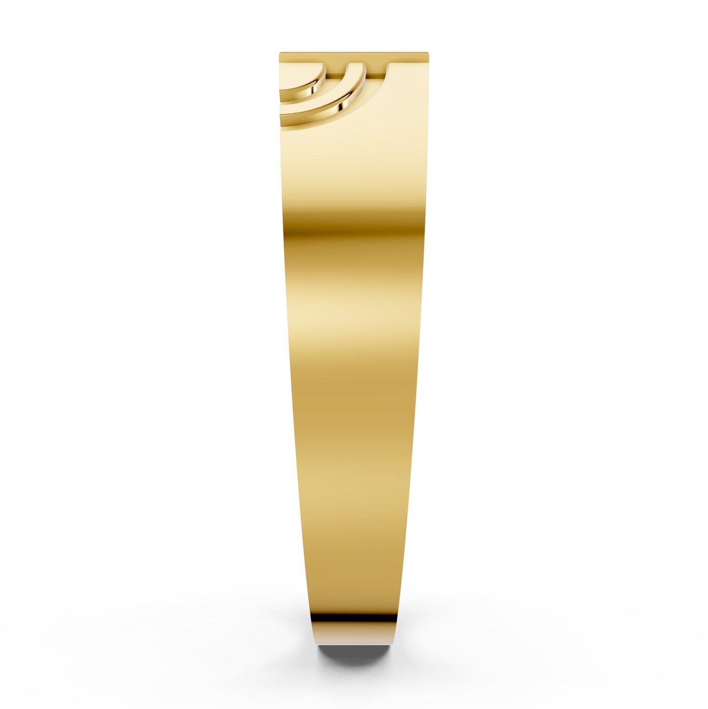 Diamond Grid Crest Gents Ring