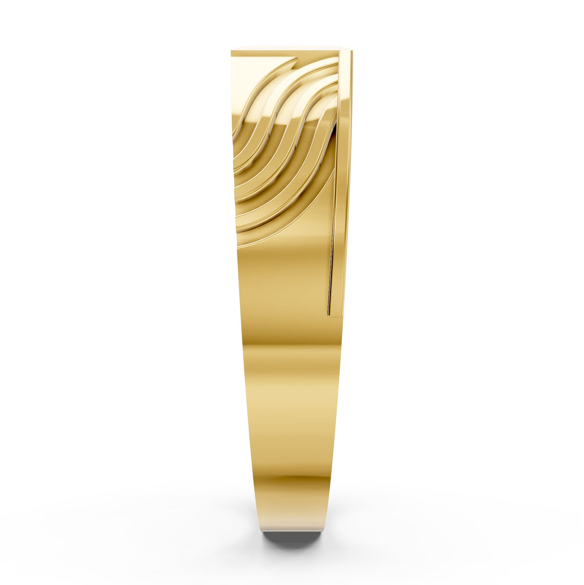 Royal Wave Grid Gents Ring