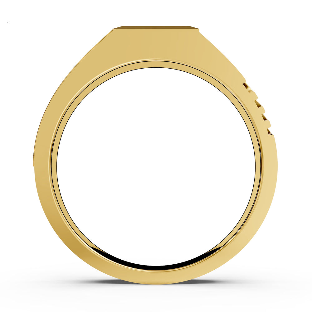 Royal Wave Grid Gents Ring