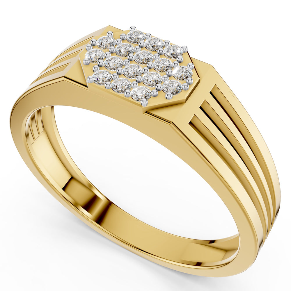 Royal Shield Diamond Gents Ring