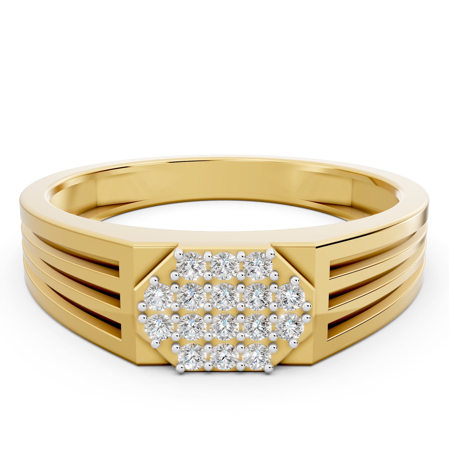 Royal Shield Diamond Gents Ring