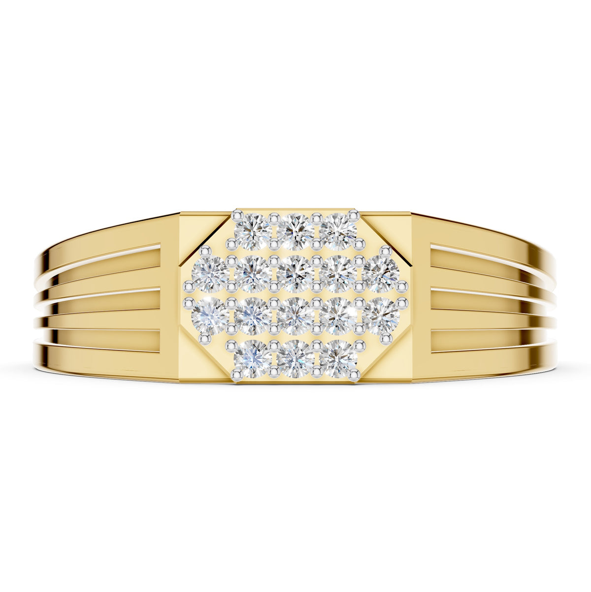 Royal Shield Diamond Gents Ring
