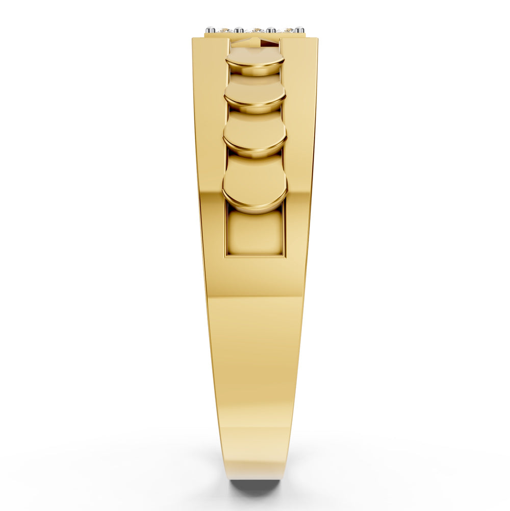 Armour Grid Diamond Gents Ring