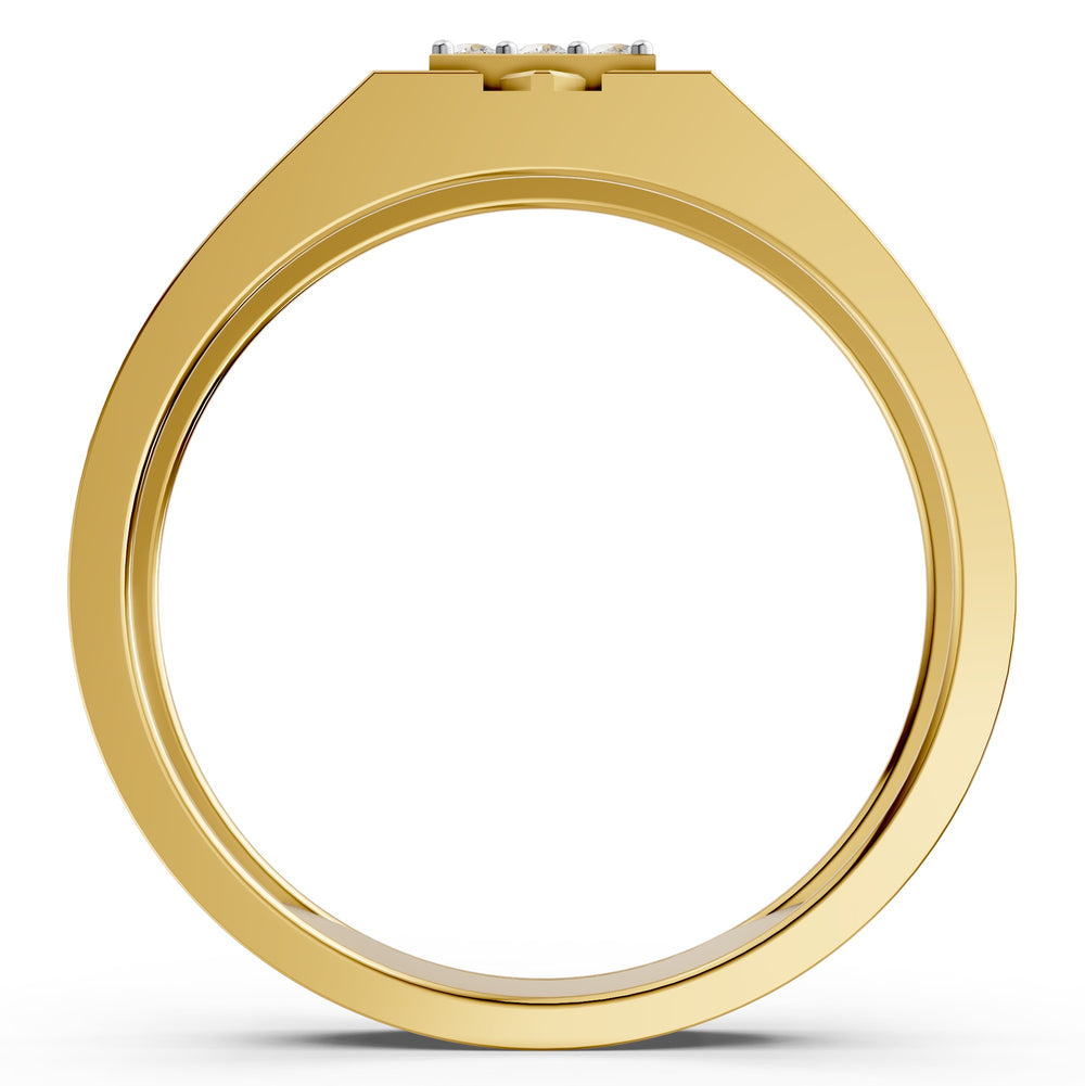Armour Grid Diamond Gents Ring