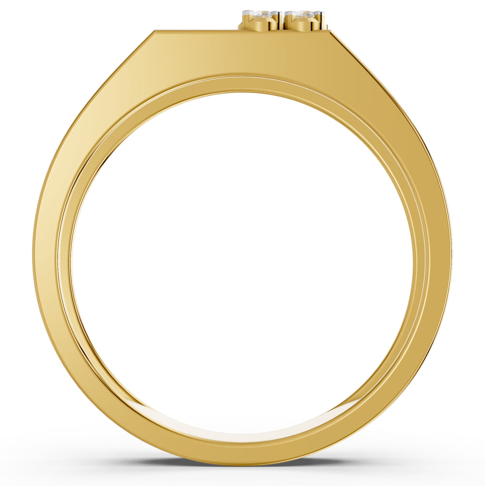 Regal Grid Diamond Gents Ring