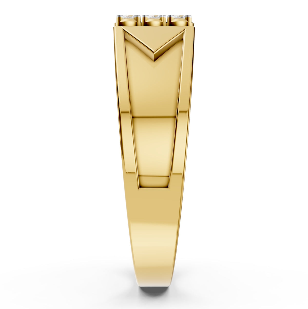 Regal Grid Diamond Gents Ring