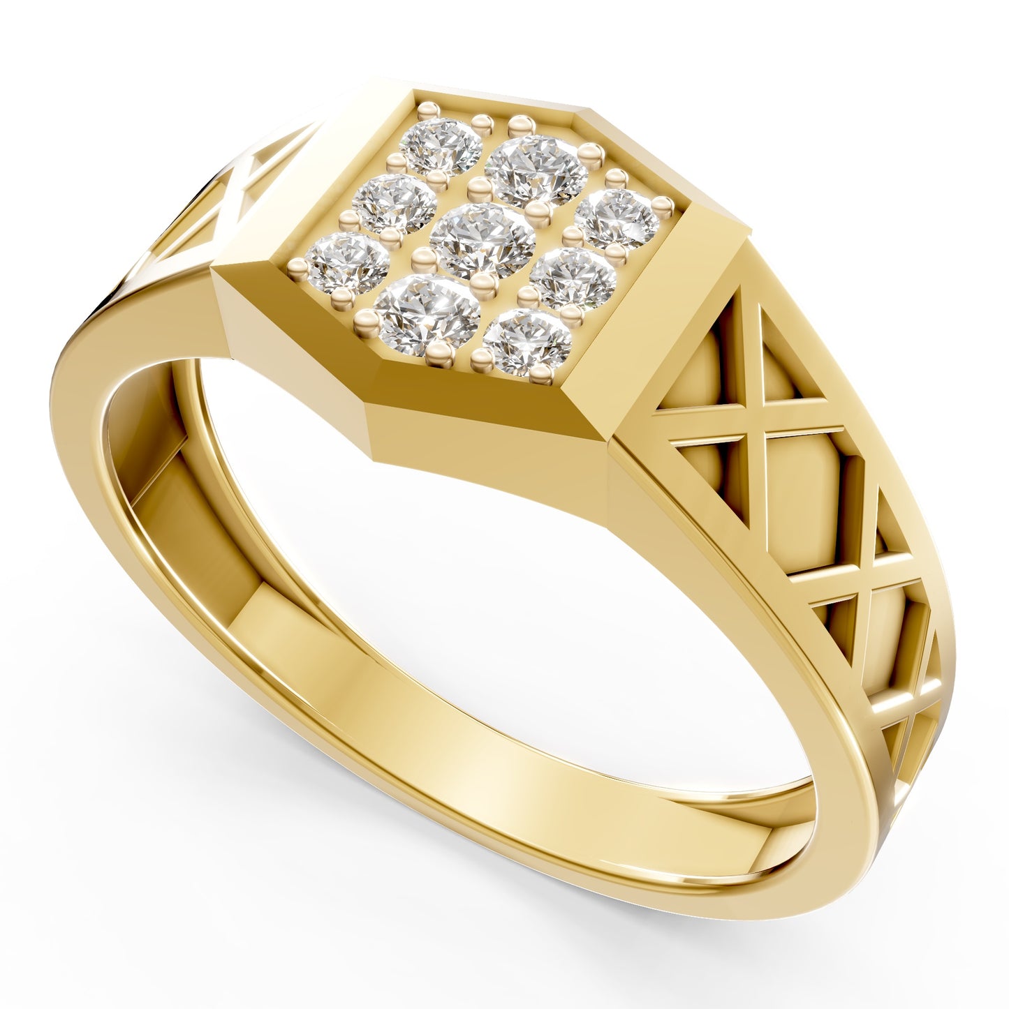 Royal Hexa Diamond Gents Ring