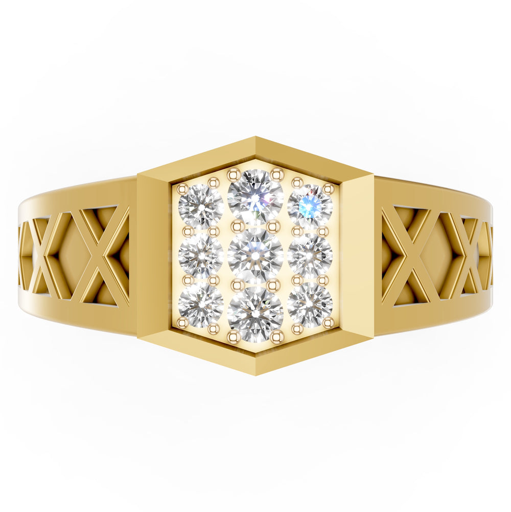 Royal Hexa Diamond Gents Ring