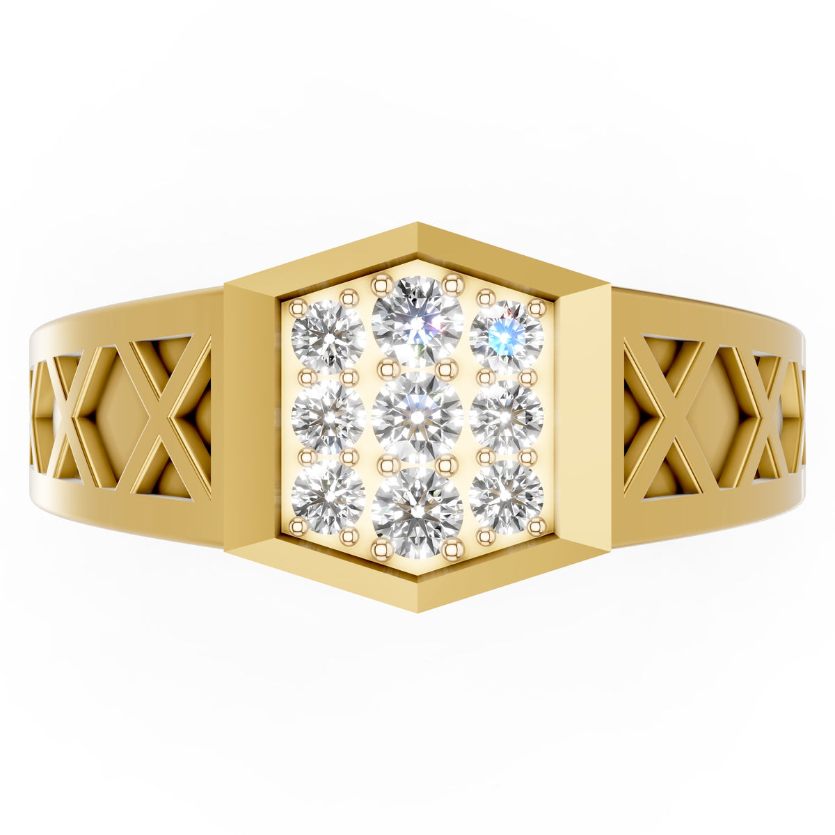 Royal Hexa Diamond Gents Ring