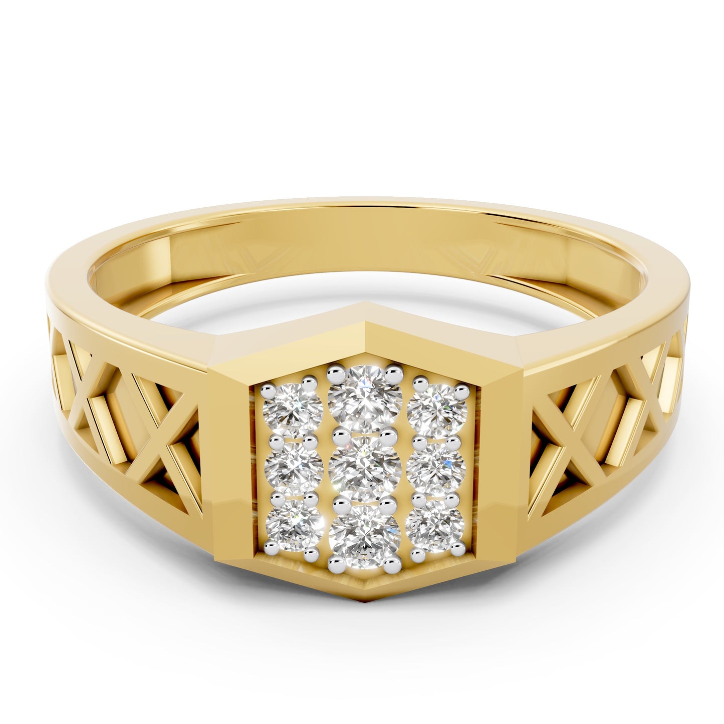 Royal Hexa Diamond Gents Ring