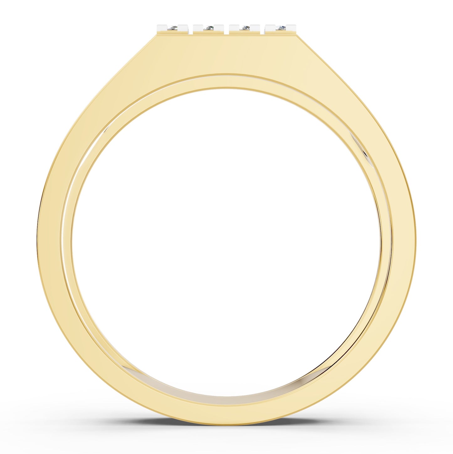 Royal Wave Diamond Gents Ring