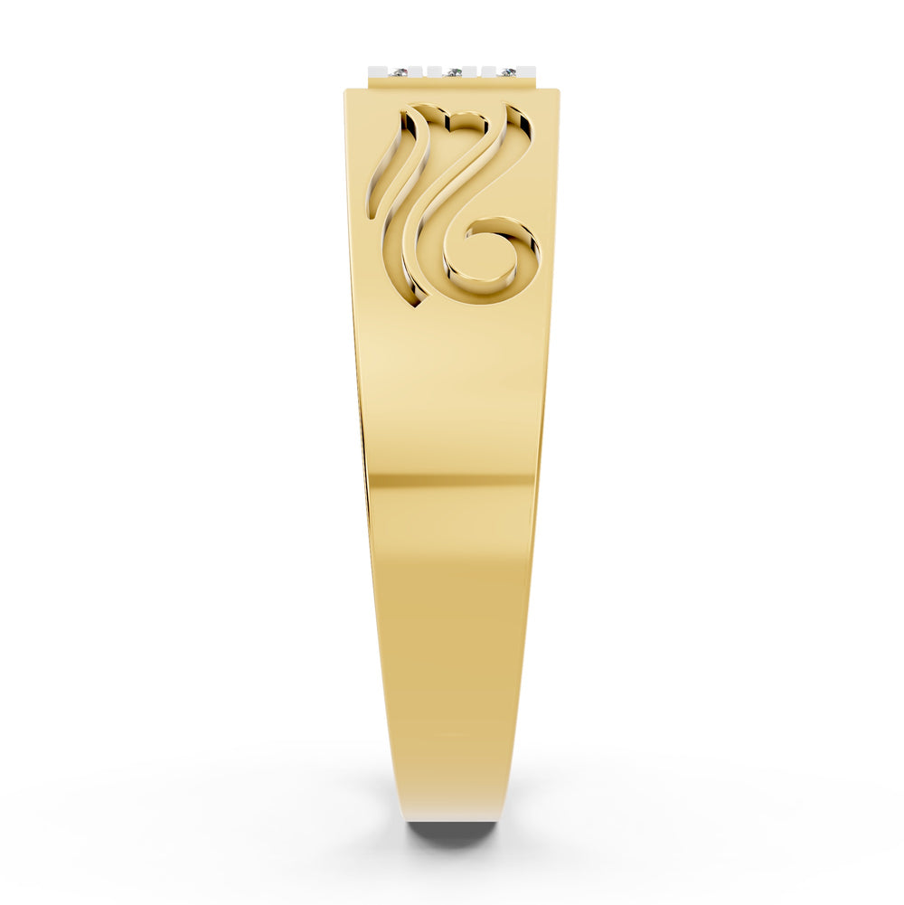 Royal Wave Diamond Gents Ring