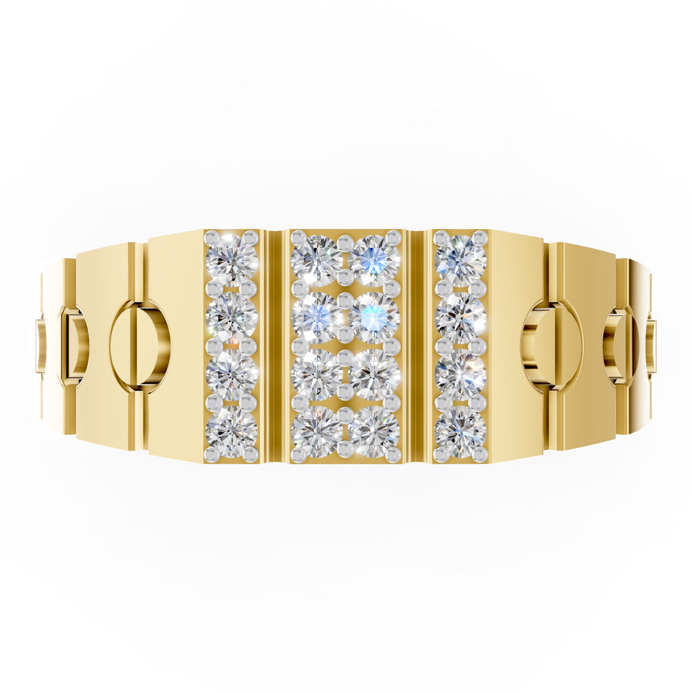 Imperial Column Diamond Gents Ring