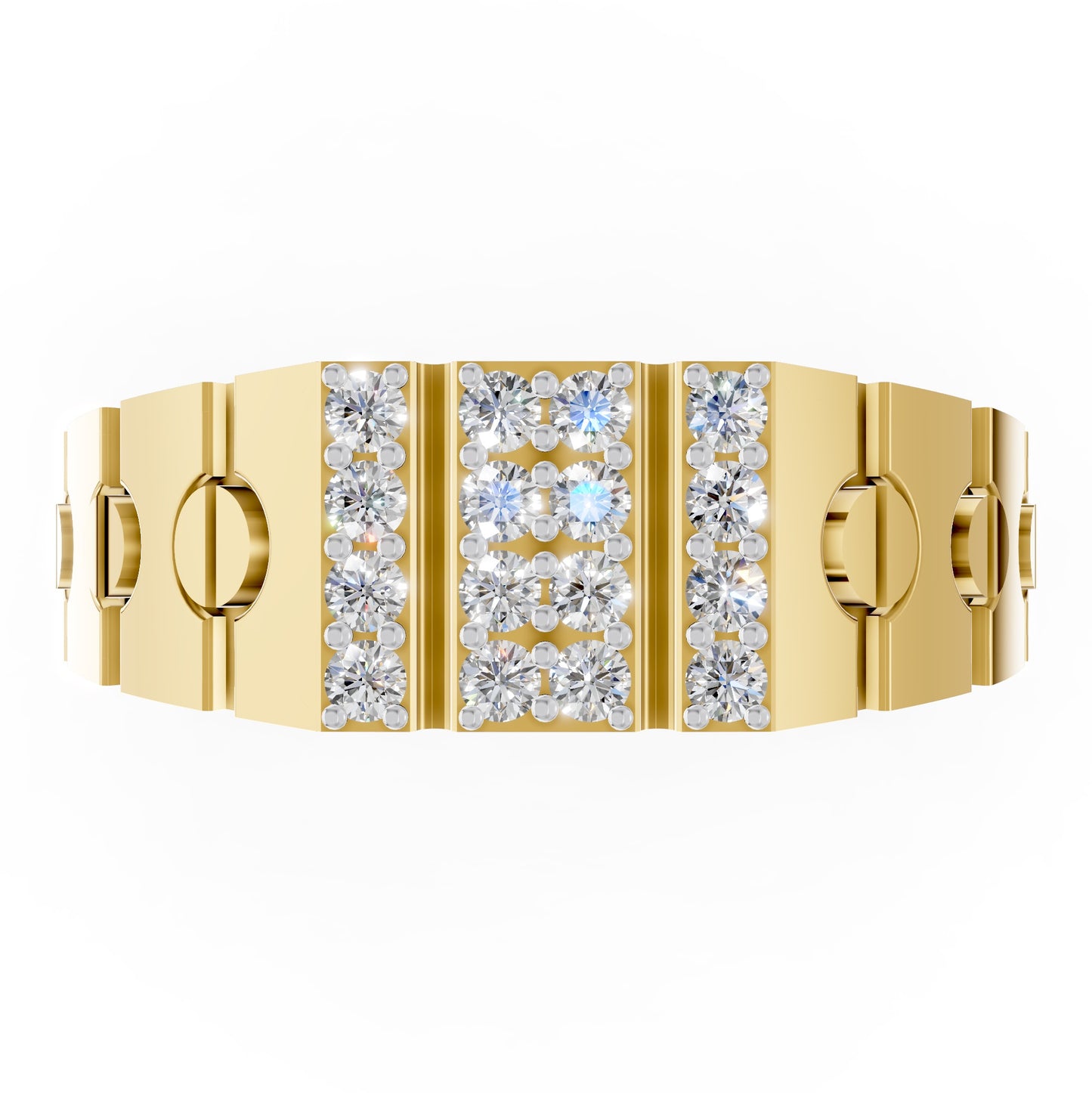 Imperial Column Diamond Gents Ring