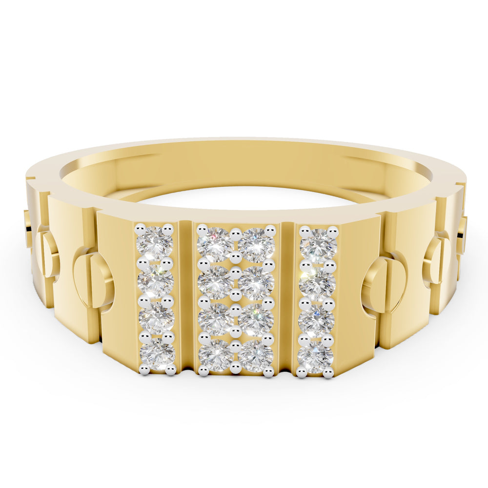 Imperial Column Diamond Gents Ring