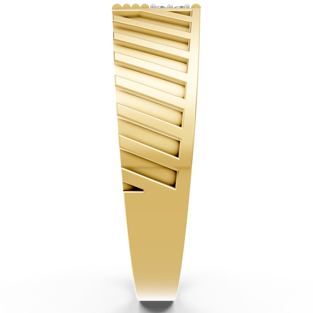 Royal Stripes Diamond Gents Ring