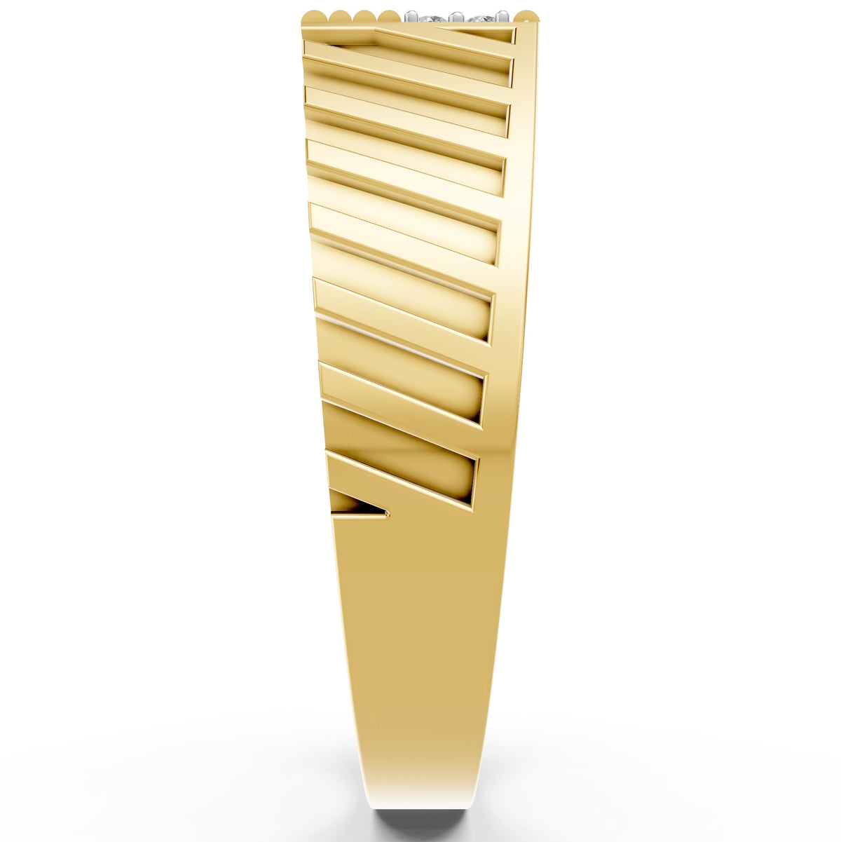 Royal Stripes Diamond Gents Ring