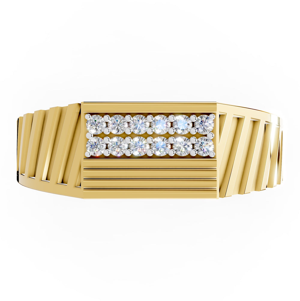 Royal Stripes Diamond Gents Ring