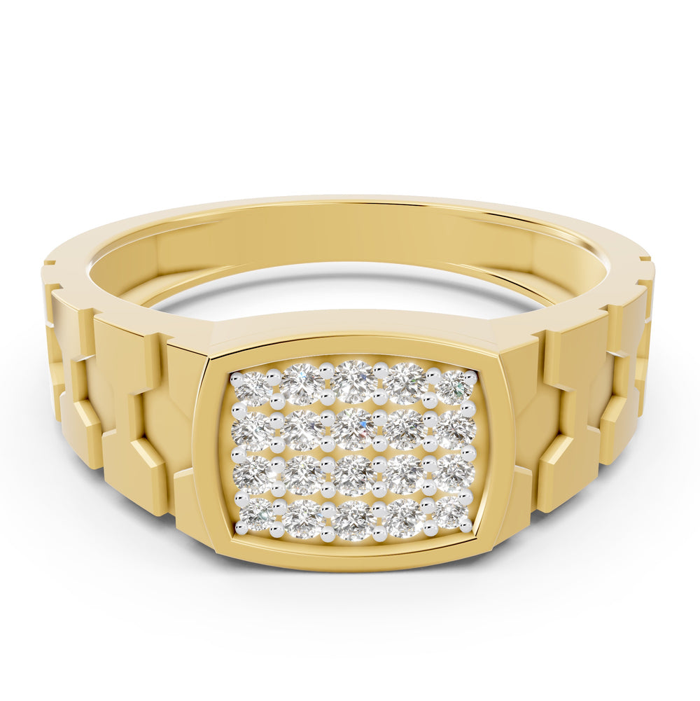 Imperial Line Diamond Gents Ring