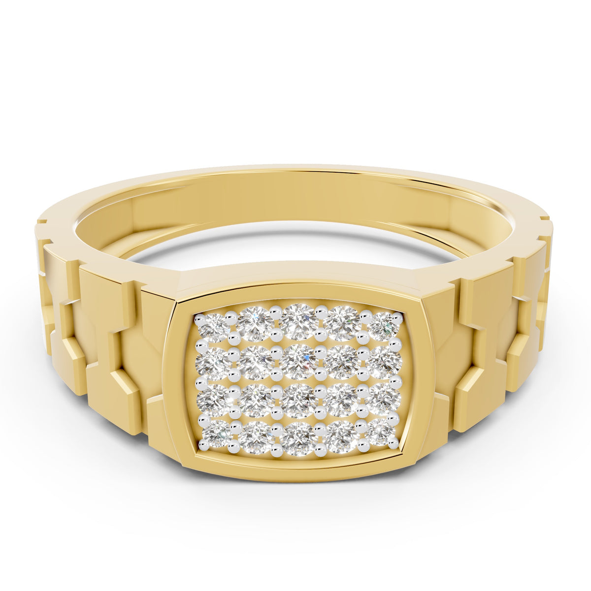 Imperial Line Diamond Gents Ring
