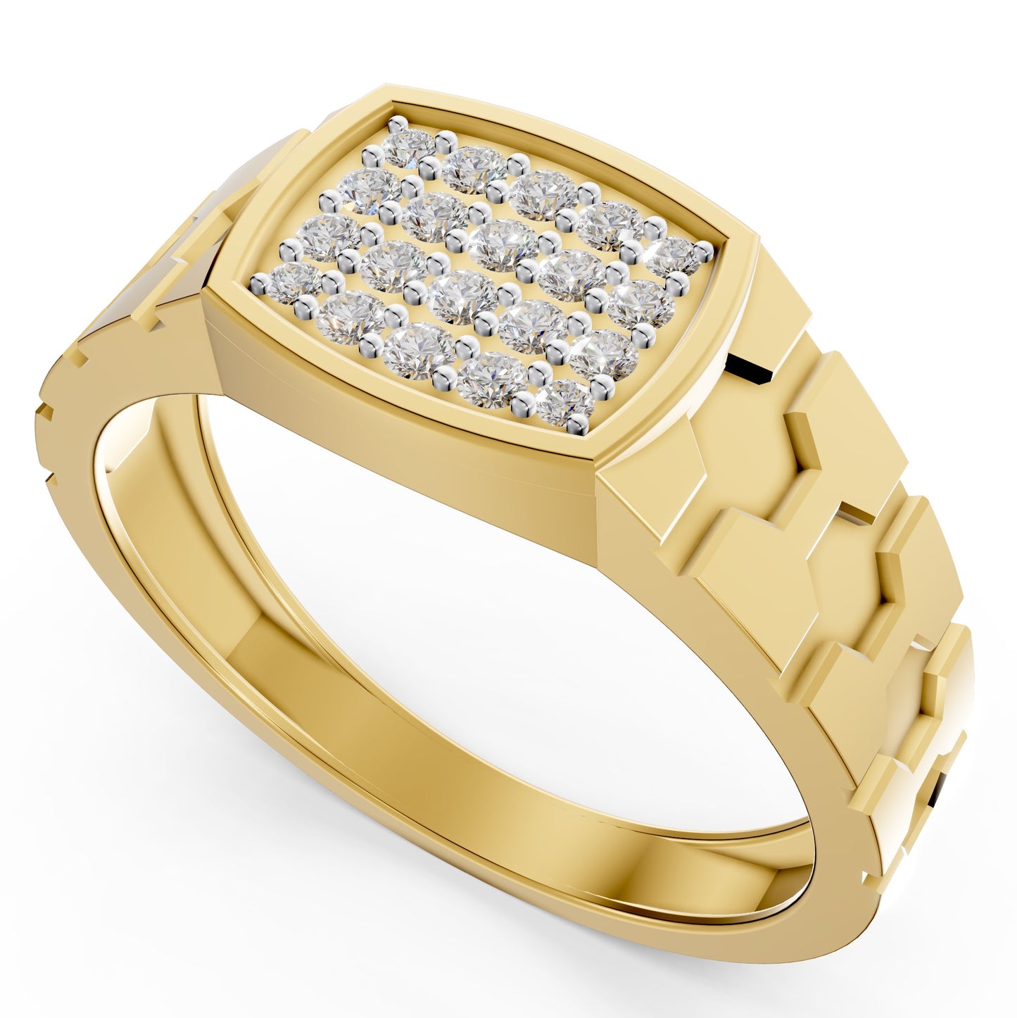 Imperial Line Diamond Gents Ring