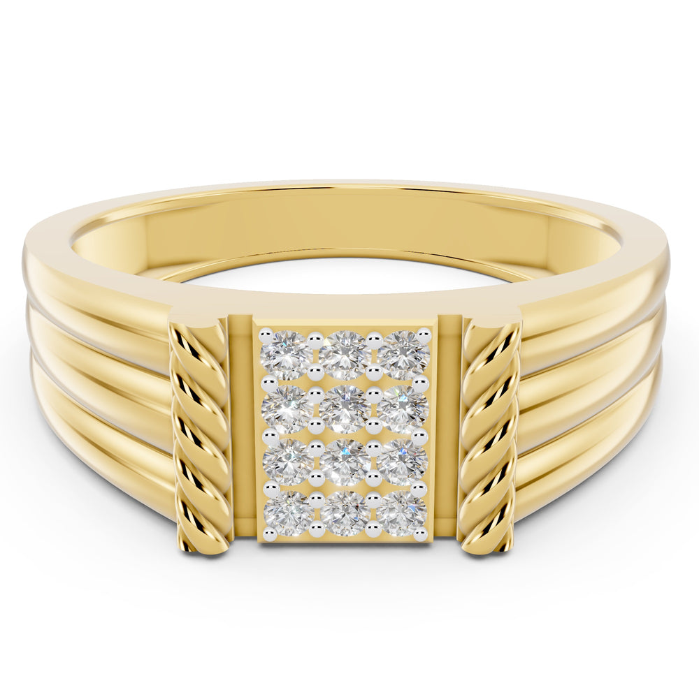 Trinity Column Diamond Gents Ring