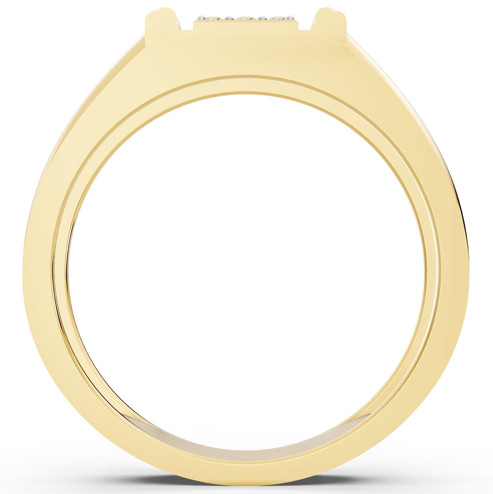 Trinity Column Diamond Gents Ring