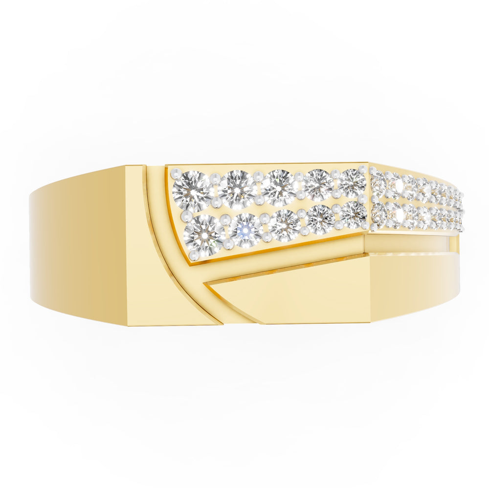 Trinity Pillar Diamond Gents Ring