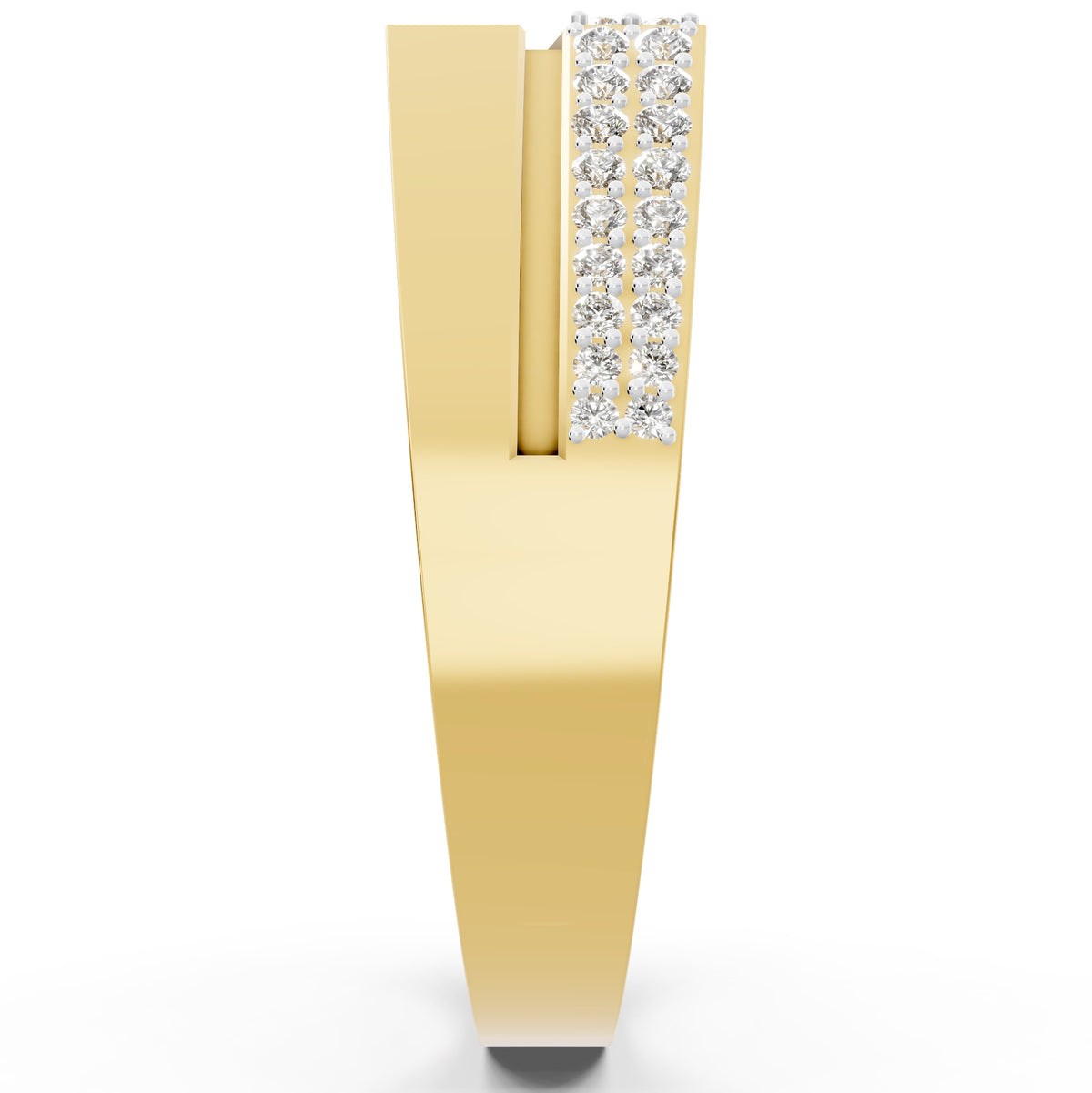 Trinity Pillar Diamond Gents Ring