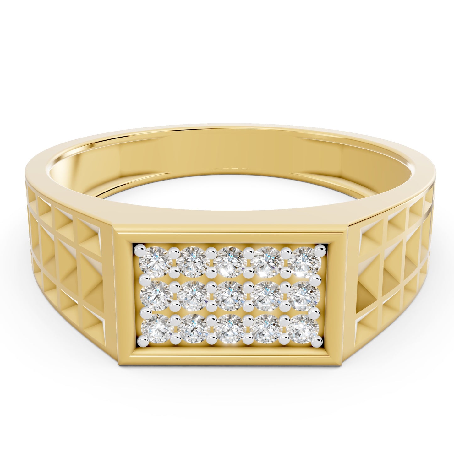 Royal Grid Diamond Ring