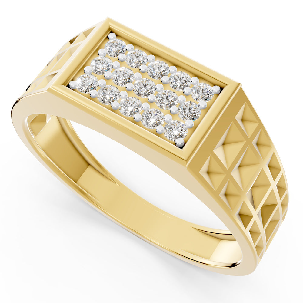 Royal Grid Diamond Ring