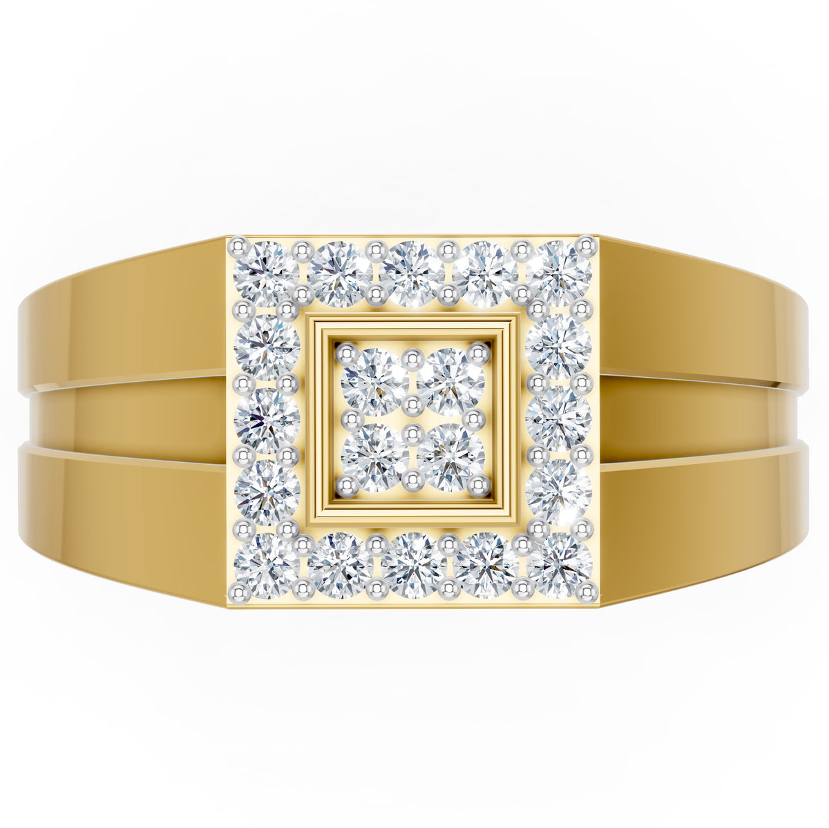 Royal Square Halo Diamond Ring