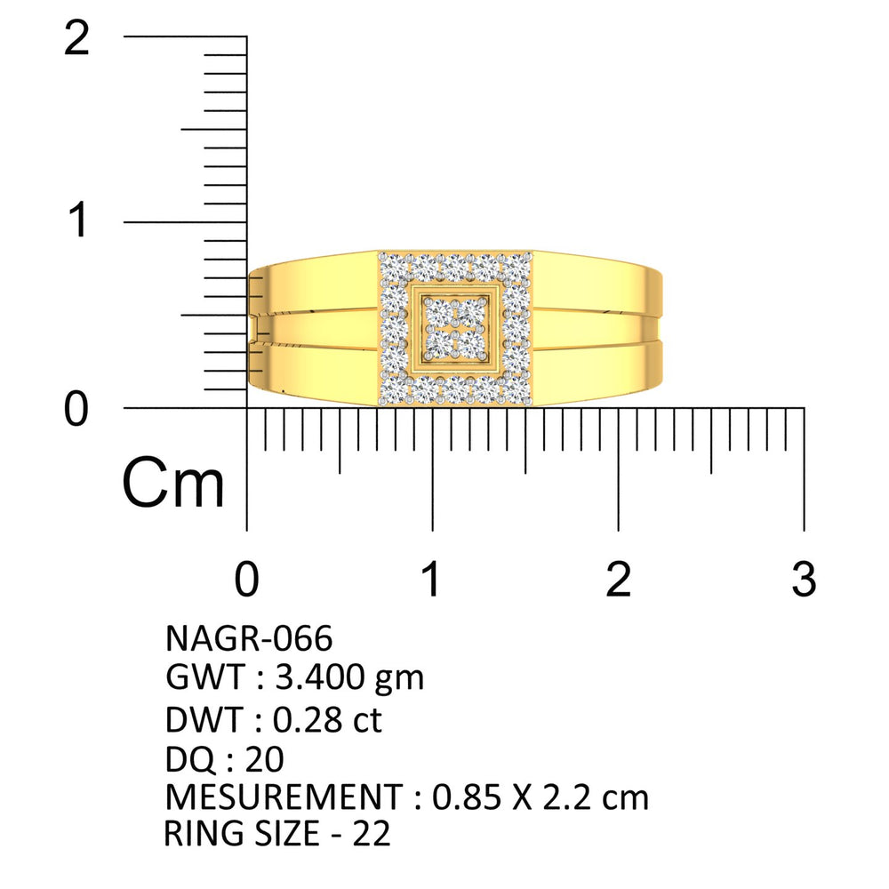 Royal Square Halo Diamond Ring