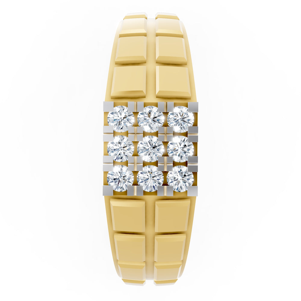 Urban Grid Diamond Ring