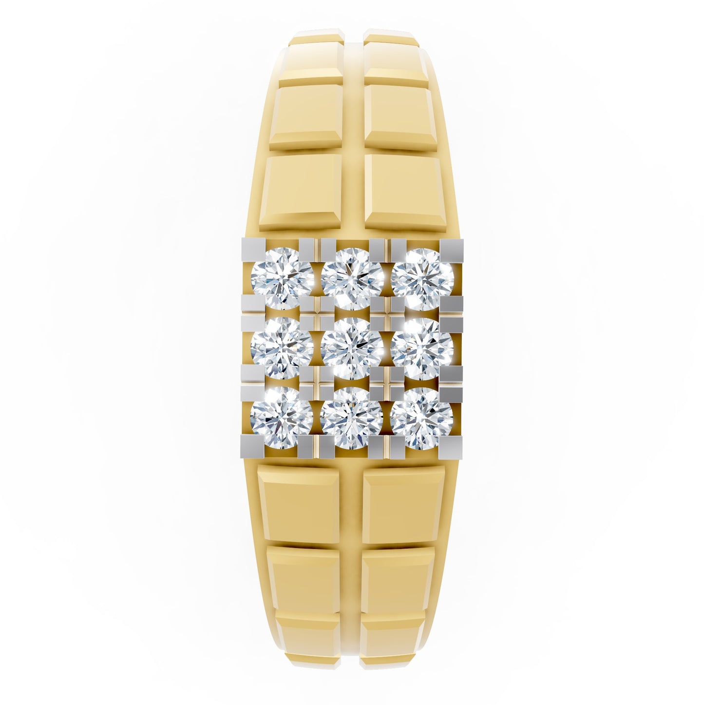 Urban Grid Diamond Ring