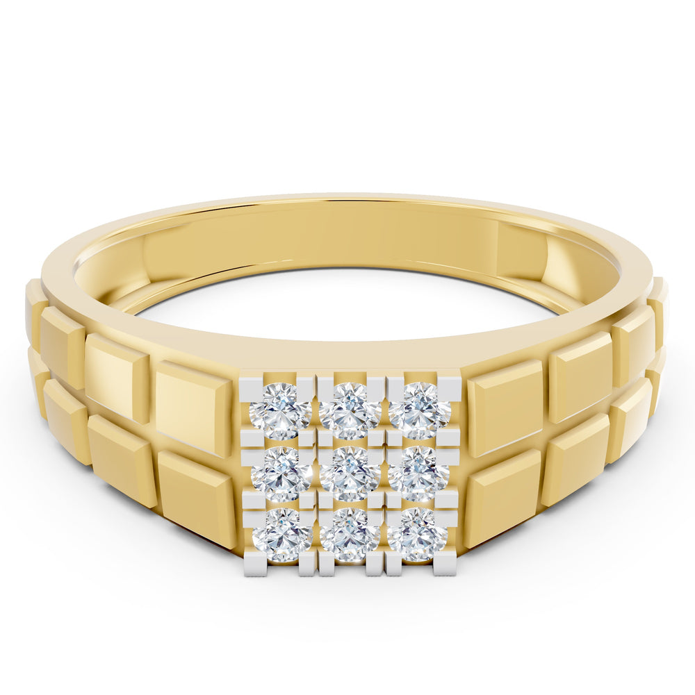 Urban Grid Diamond Ring