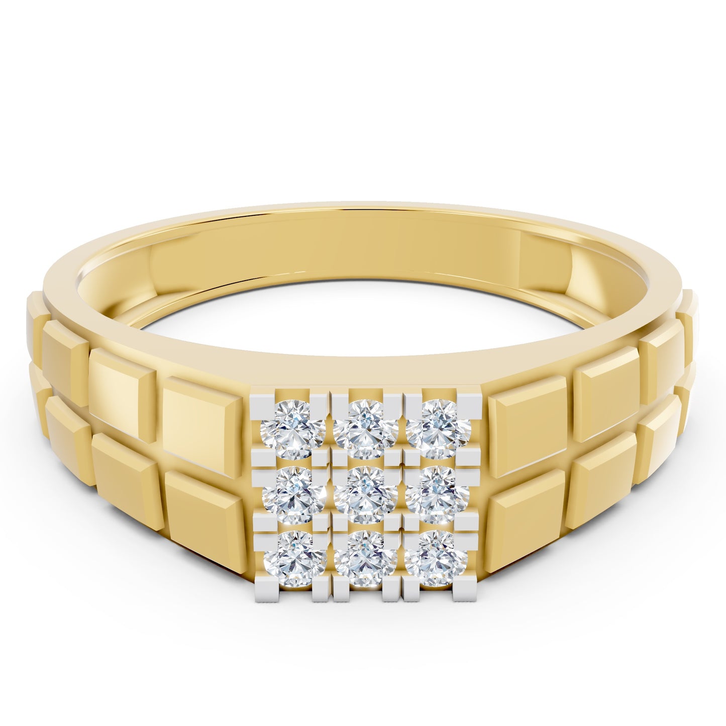 Urban Grid Diamond Ring