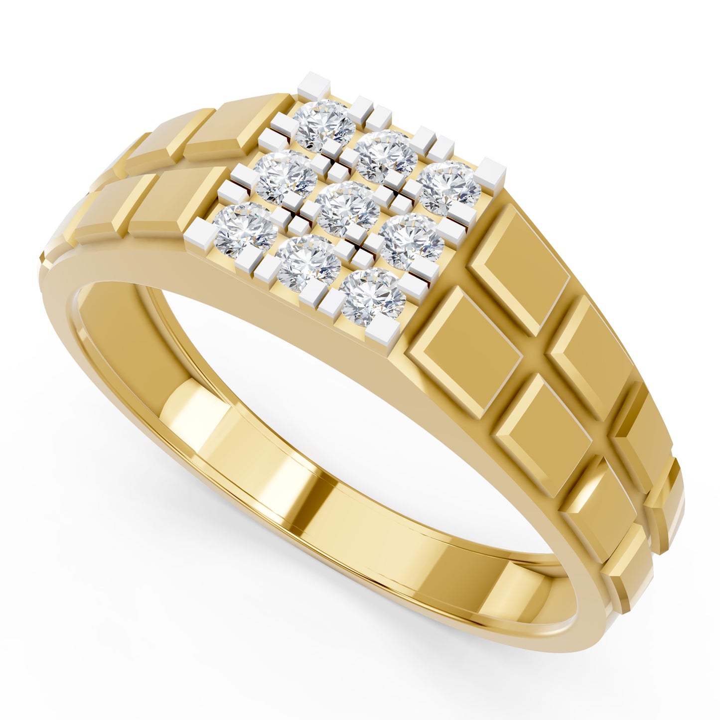 Urban Grid Diamond Ring