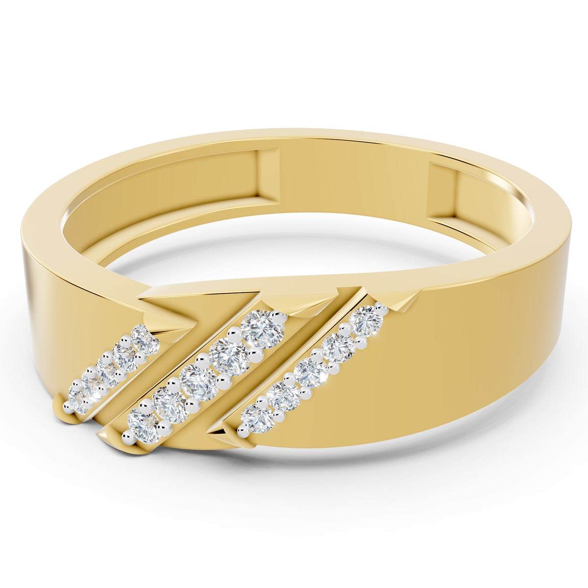 Tri-Arrow Diamond Ring