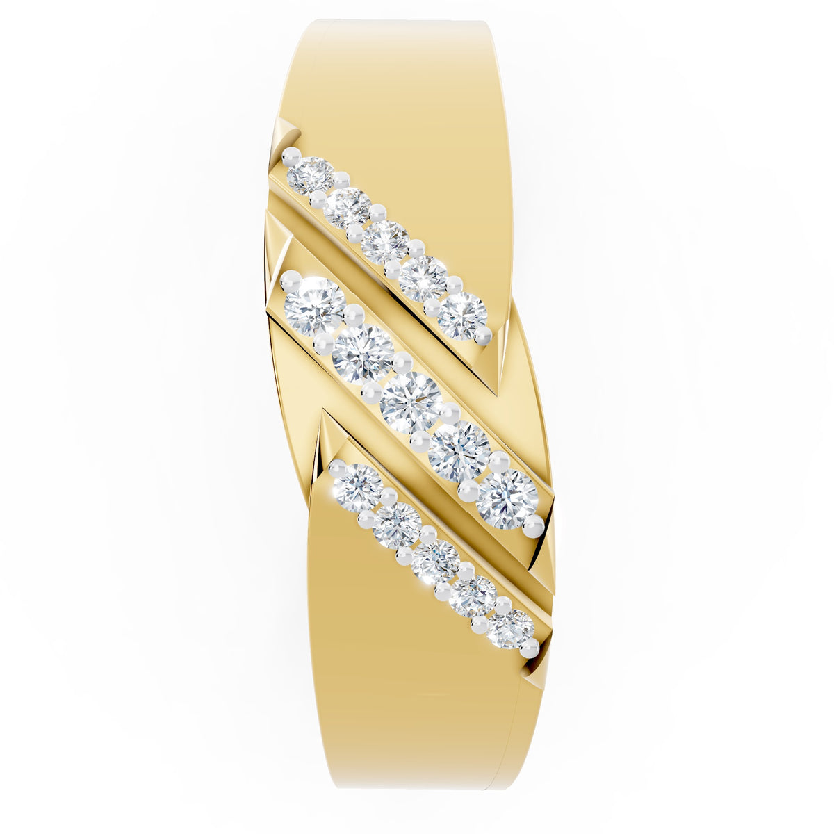 Tri-Arrow Diamond Ring
