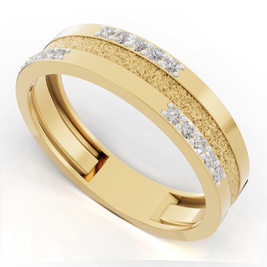 Golden Trail Diamond Ring