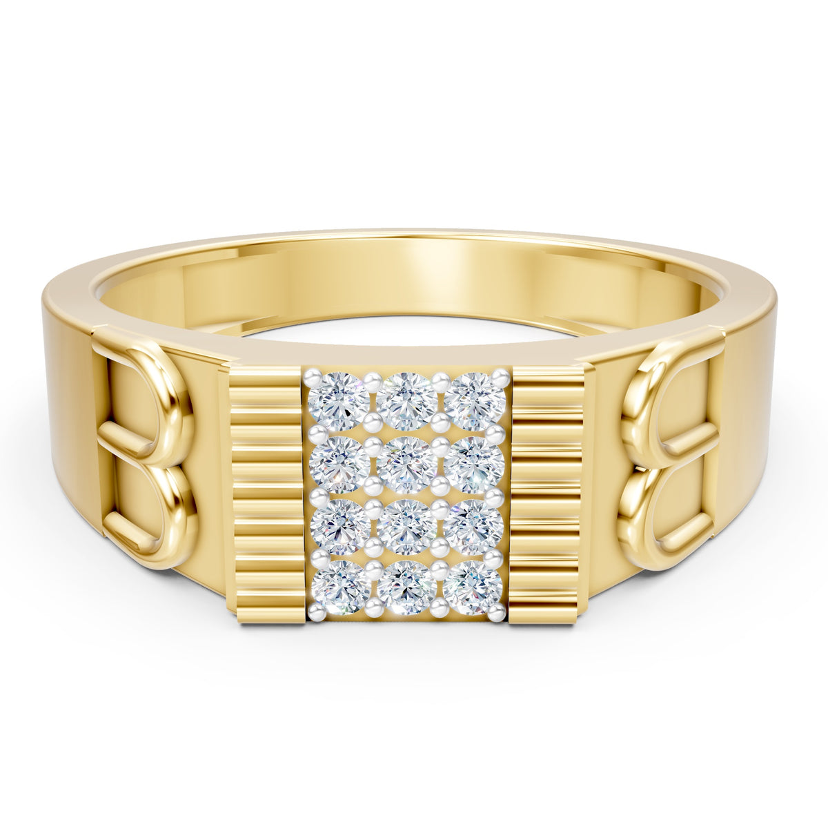 Regal Pillar Diamond Gents Ring