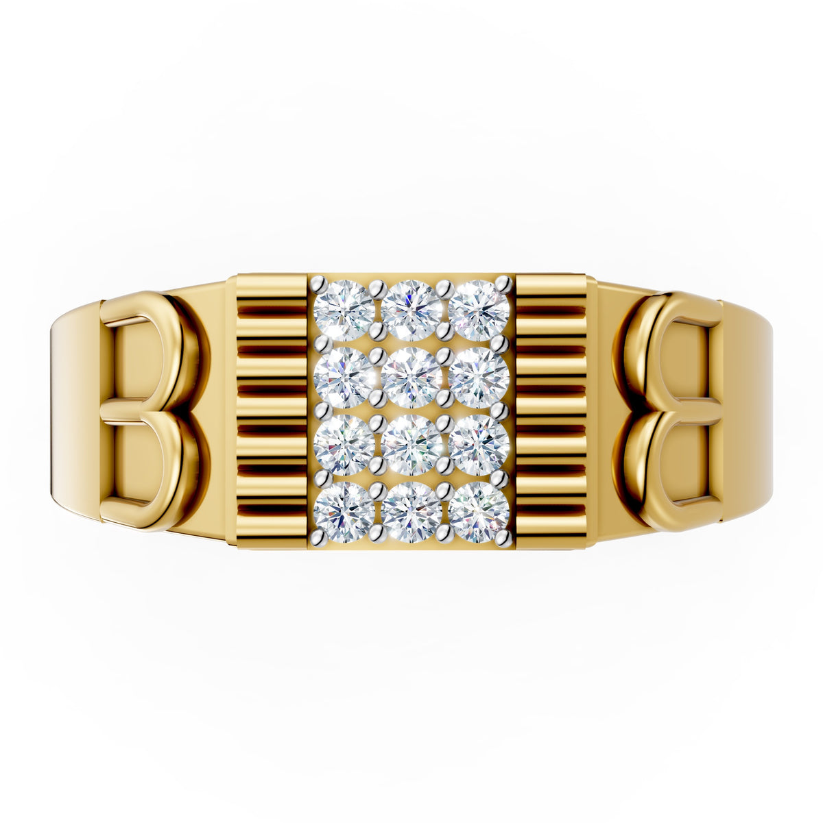 Regal Pillar Diamond Gents Ring