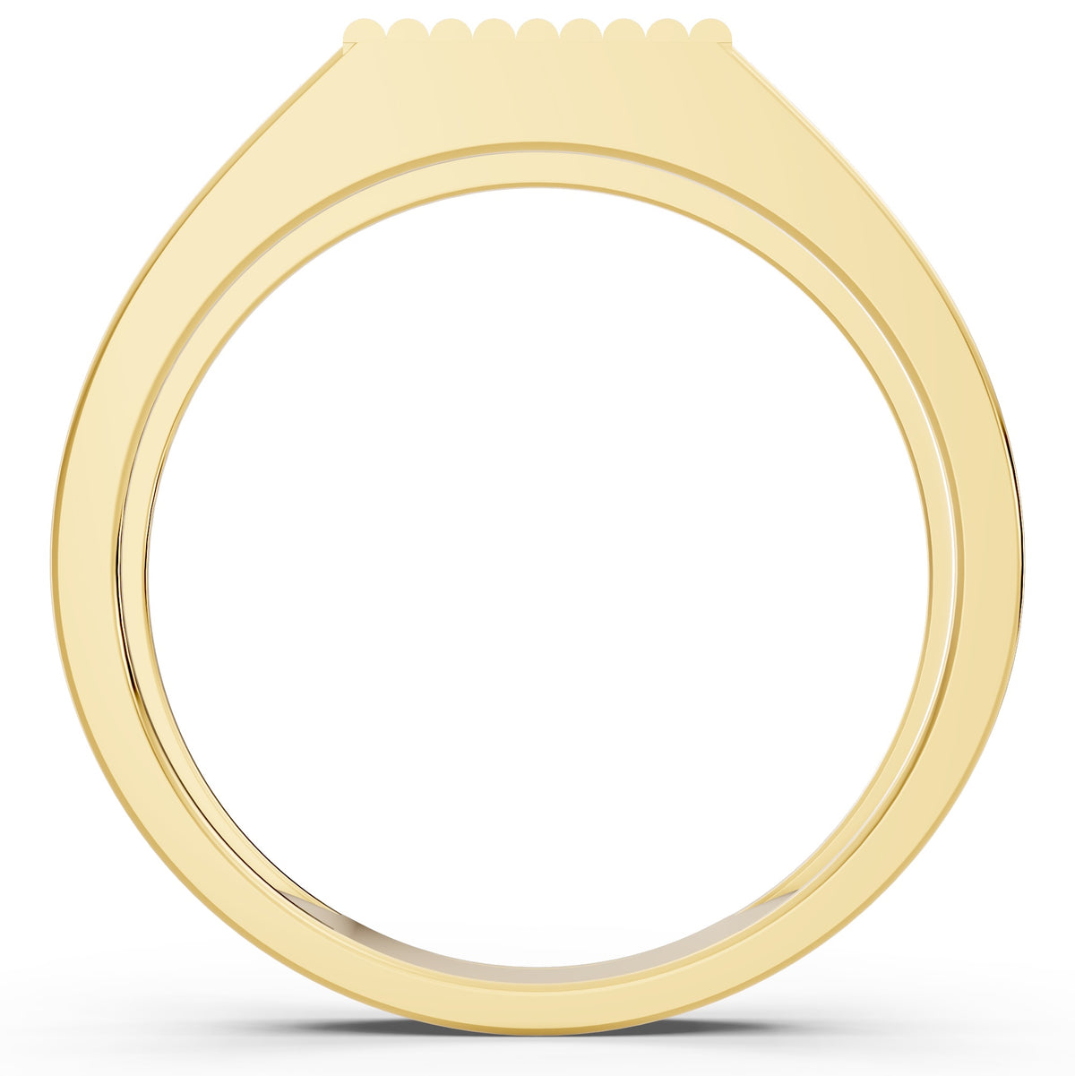 Royal Ribbed Diamond Gents Ring