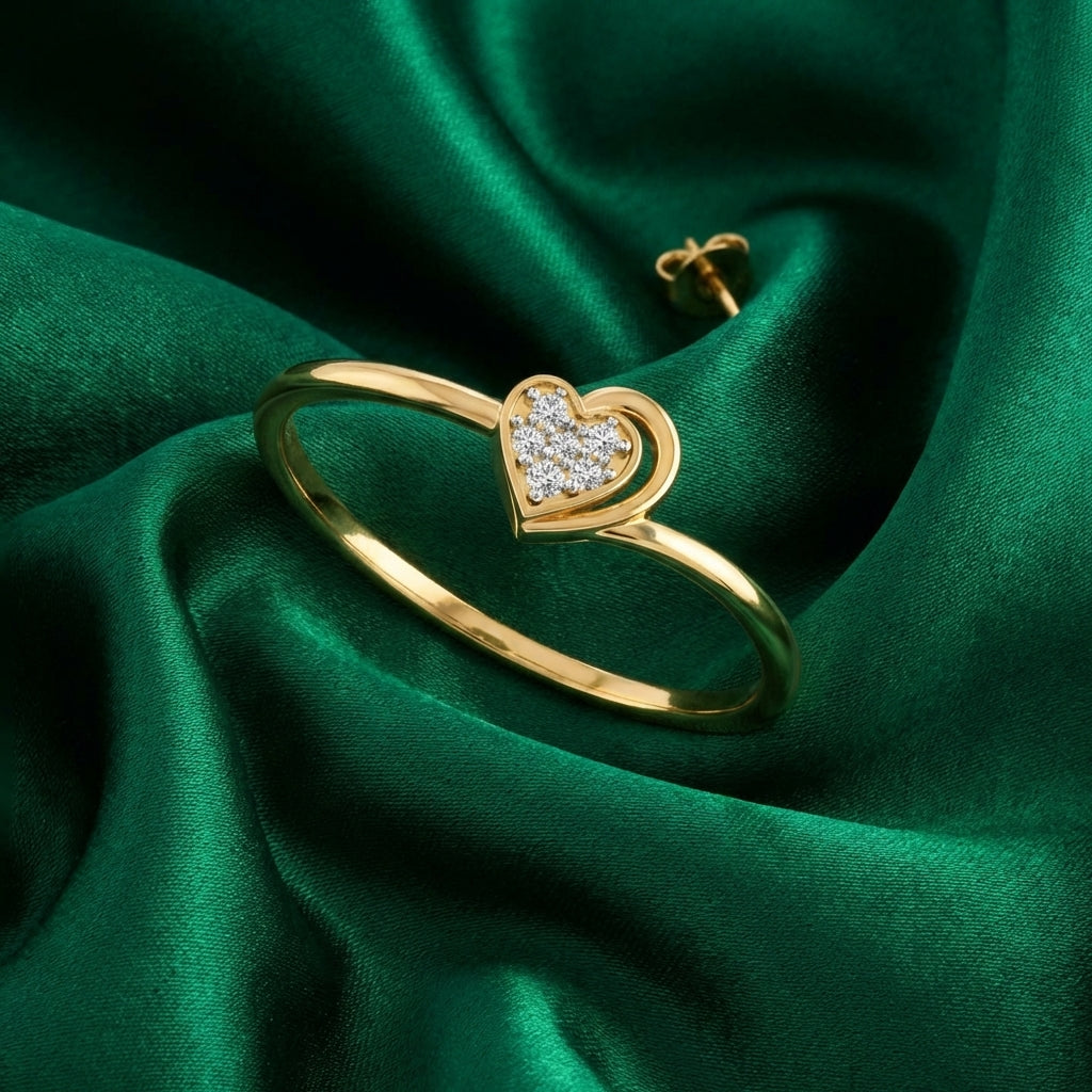 Radiant Heart Diamond Ring