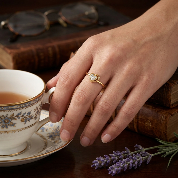 Radiant Heart Diamond Ring hover image